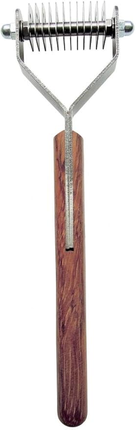 Double Wide Dematting Rake – 30-Blade Undercoat Tool for Thick-Coated Dogs & Cats - Image 3