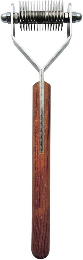 Double Wide Dematting Rake – 30-Blade Undercoat Tool for Thick-Coated Dogs & Cats - Image 4
