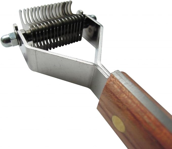Double Wide Dematting Rake – 30-Blade Undercoat Tool for Thick-Coated Dogs & Cats - Image 5