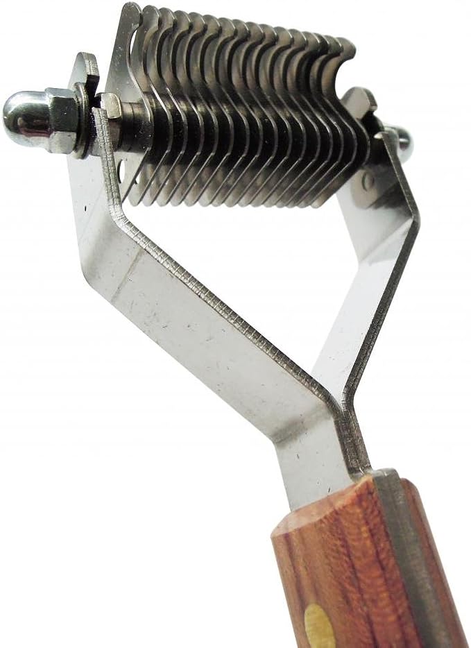 Double Wide Dematting Rake – 30-Blade Undercoat Tool for Thick-Coated Dogs & Cats - Image 6
