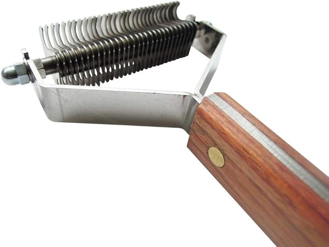 Double Wide Dematting Rake – 30-Blade Undercoat Tool for Thick-Coated Dogs & Cats - Image 7