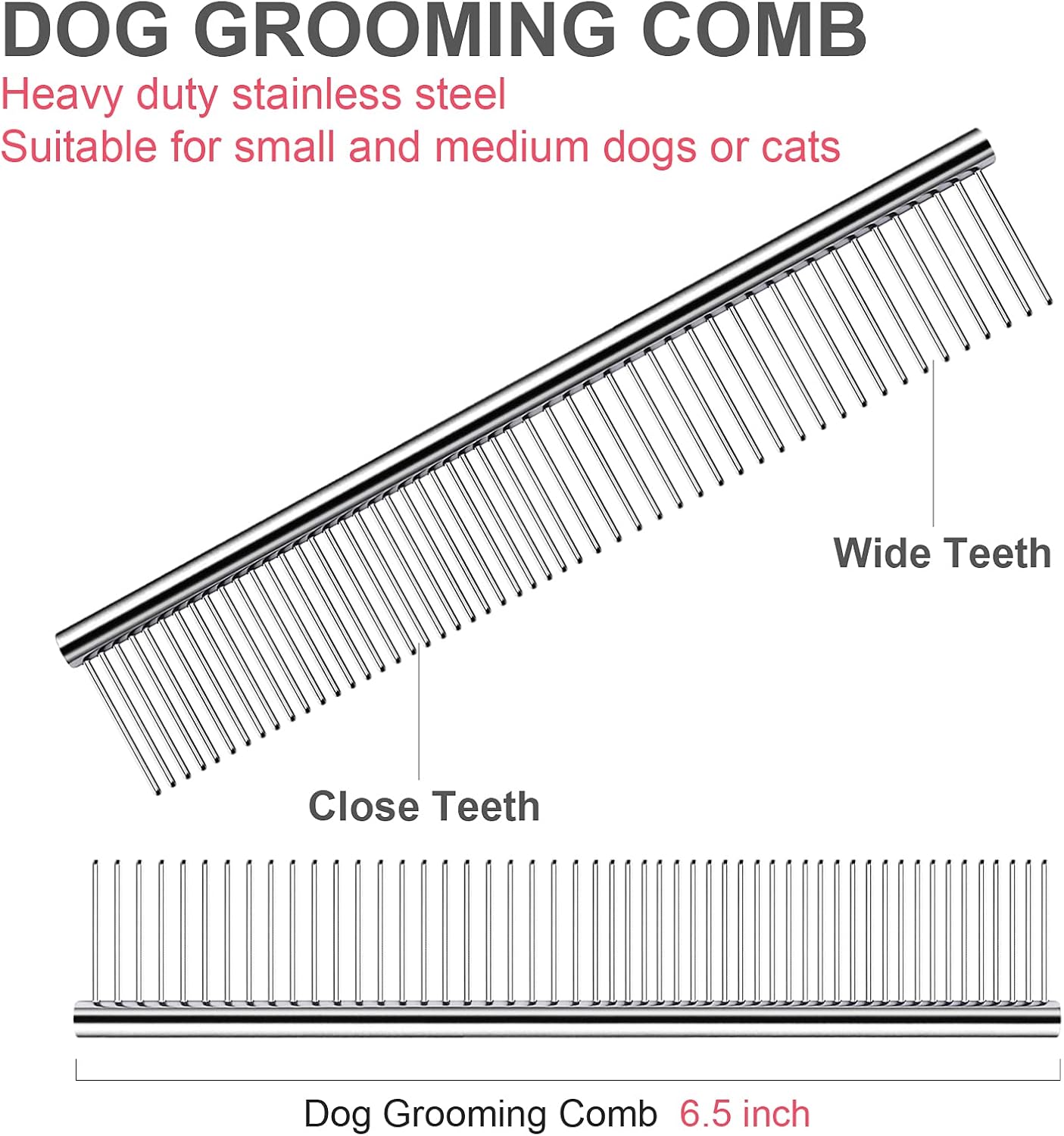 Professional Dog Grooming Scissors Set – Stainless Steel Shears with Round Tips & Comb for Dogs & Cats - Image 5